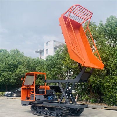 4x4 الزاحف ميني شاحنة قلابة High Lift شاحنة قلابة صغيرة مجنزرة مع محرك 3 أسطوانات