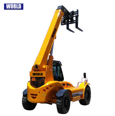 3T 4T ديزل تلسكوبي رافعة شوكية أربع عجلات التوجيه 7m 14m Telehandler