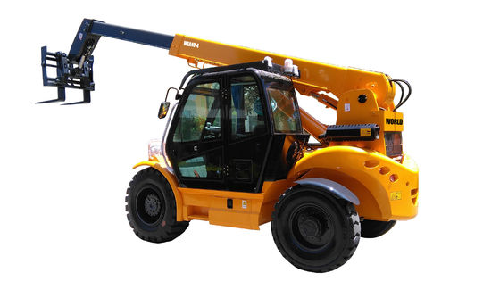 3T 4T ديزل تلسكوبي رافعة شوكية أربع عجلات التوجيه 7m 14m Telehandler