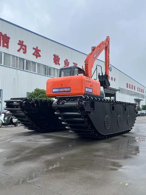 الصين العلامة التجارية الكبرى غير المستخدمة الحفارة البرمائية HK150SD مع 0.25 M3 نهر تنظيف آلة الطفرة طويلة المدى