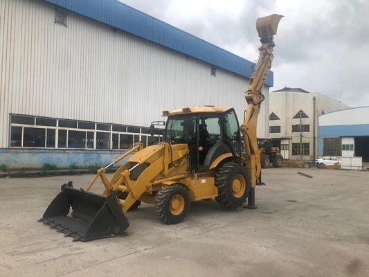 YUCHAI Engine Backhoe Wheel Loader أصفر لودر حفار أصفر